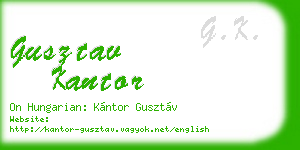 gusztav kantor business card